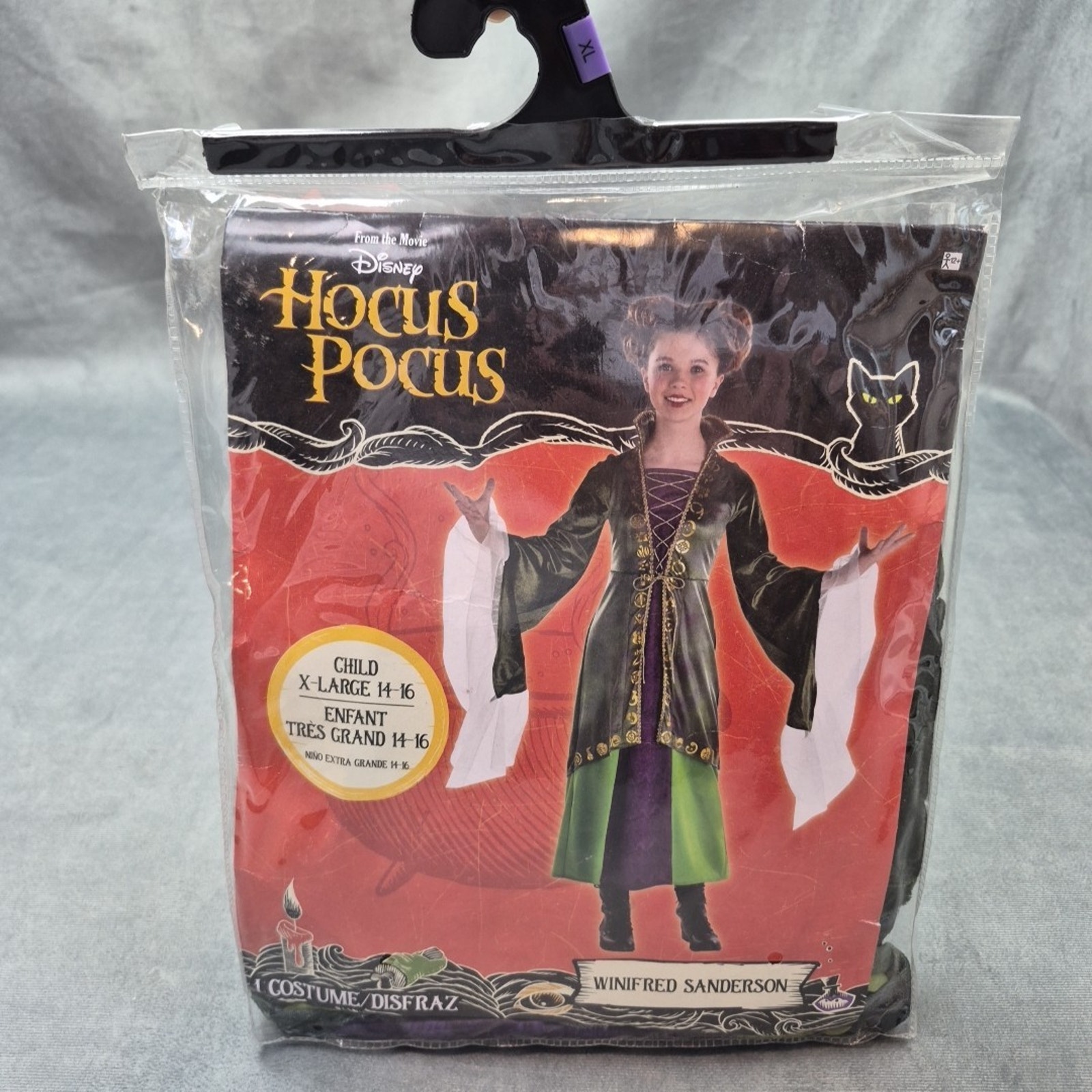 Hocus Pocus Winifred Sanderson Child Costume Xl 14-16 Girls Dress Disney New